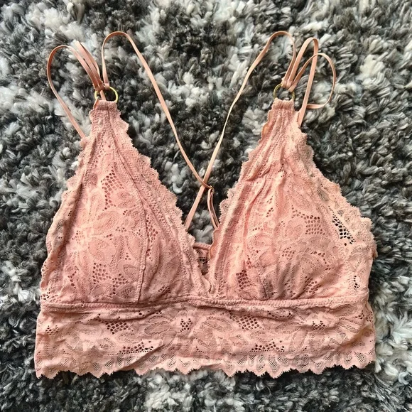 Aerie Sunkissed Lace Padded Plunge Bralette - Picture 2 of 5